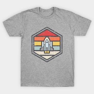 Retro Badge Space Shuttle Light T-Shirt